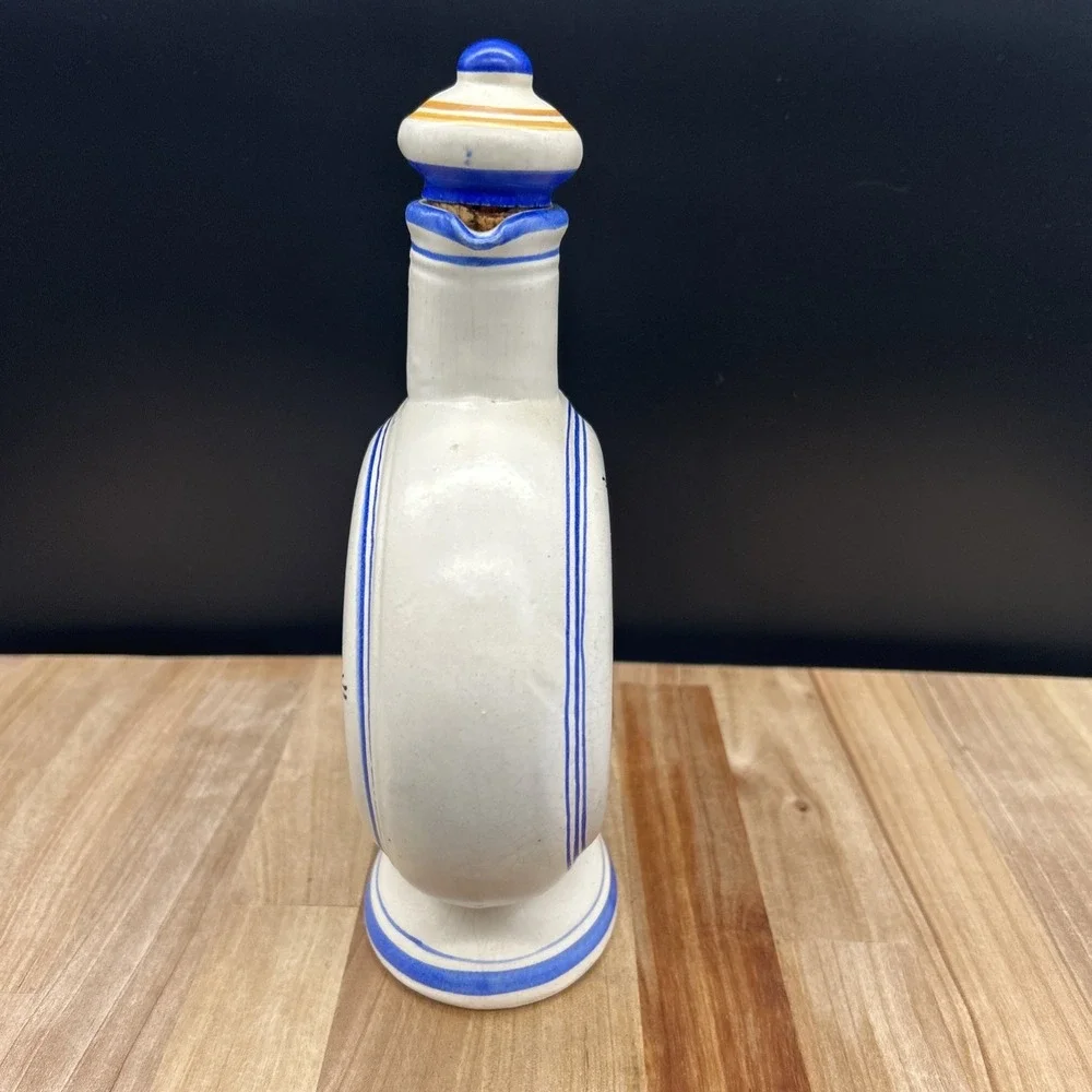 Vintage Hand Painted Decorative Floral Vase From Switzerland